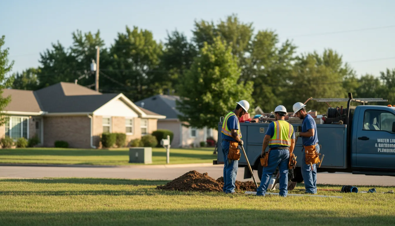 Residential water line and bathroom plumbing service in Cibolo, TX